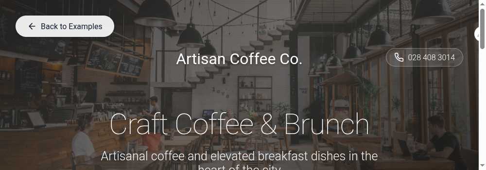 Screenshot of Artisan Coffee Co.